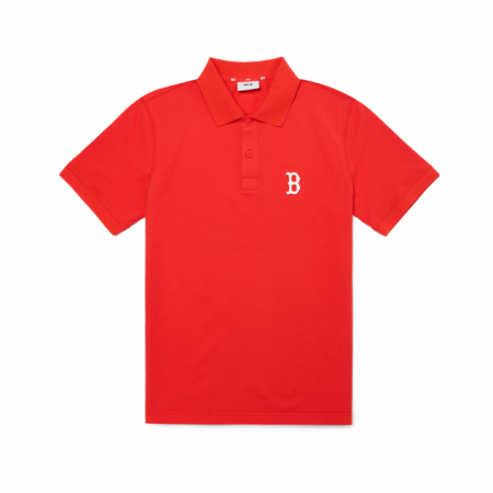 Áo polo MLB Men's Basic Slim Fit Collar T-Shirt Boston Red Sox 3LPQ01023-43RDL