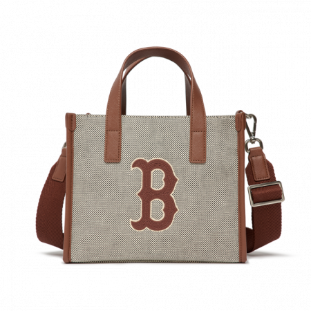 Túi MLB Basic Big Logo Canvas Small Tote Bag Boston Red Sox 3AORS062N-43BRD