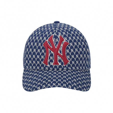 Mũ MLB [Hyunah wear] Monogram curve adjustment cap New York Yankees 32CPFB011-50N