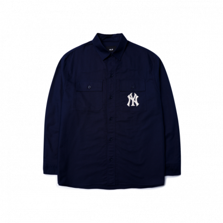 Áo MLB Basic Oxford Shirt New York Yankees 3AWS03014-50NYD