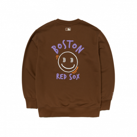 Áo nỉ MLB LIKE Smile Overfit Sweatshirt Boston Red Sox 3AMTL0514-43BRS