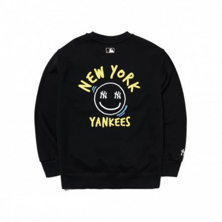 Áo nỉ MLB LIKE Smile Overfit Sweatshirt New York Yankees 3AMTL0514-50BKS