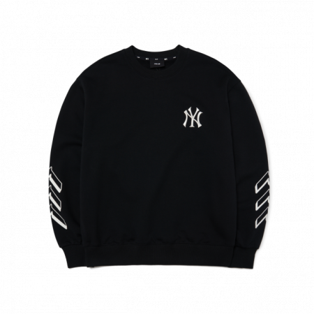 Áo nỉ MLB Thin Ball Sleeve Mega Overfit Sweatshirt New York Yankees 3AMTS0514-50BKS