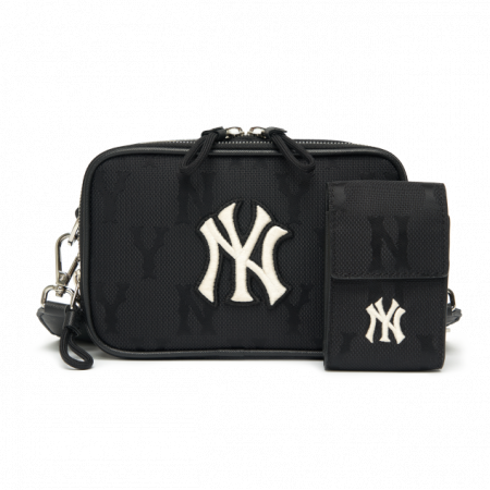 Túi MLB Monogram Nylon Jacquard Mini Crossbody Bag New York Yankees 3ACRS011N-50BKS
