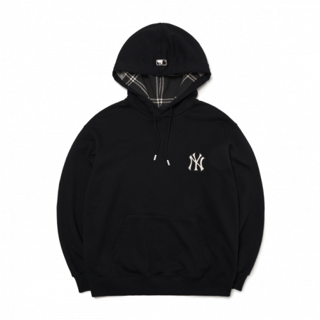 Áo hoodie MLB Check Big Logo Overfit Hoodie New York Yankees 3AHDC0114-50BKS