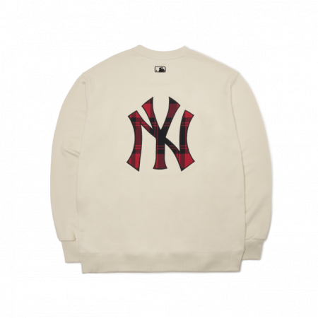 Áo nỉ MLB Check Bag Big Logo Overfit Sweatshirt New York Yankees 3AMTC0114-50CRS