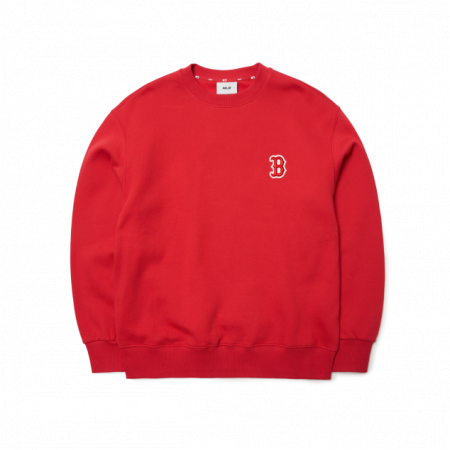 Áo nỉ MLB Basic Bag Big Logo Brushed Over Fit Sweatshirt Boston Red Sox 3AMTB0716-43RDS