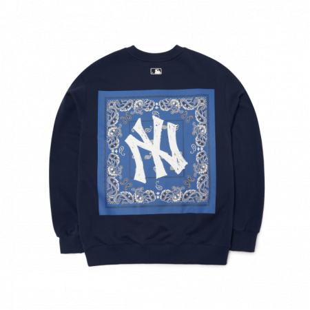 Áo nỉ MLB Paisley Bag Big Logo Overfit Sweatshirt New York Yankees 3AMT53014-50NYD