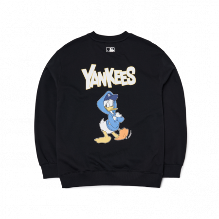 Áo nỉ MLB x Disney Donald Duck Bag Print Overfit Sweatshirt New York Yankees 3AMTD1114-50BKS