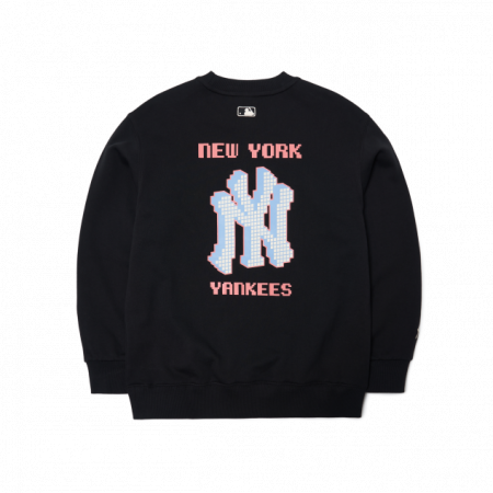 Áo nỉ MLB Pixel Bag Big Logo Mega Overfit Sweatshirt New York Yankees 3AMTX0114-50BKS