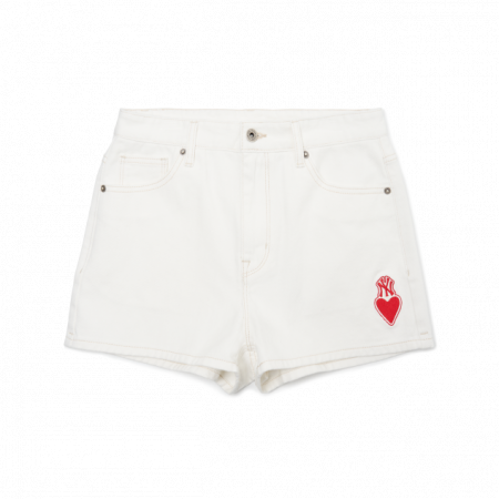 Quần MLB Women's Heart Denim Short Pants New York Yankees 3FDPH5023-50CRS