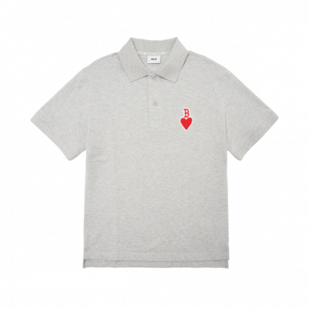 Áo phông MLB Men's Heart Small Logo Collar T-shirt Boston Red Sox 3LPQH1023-43MGS