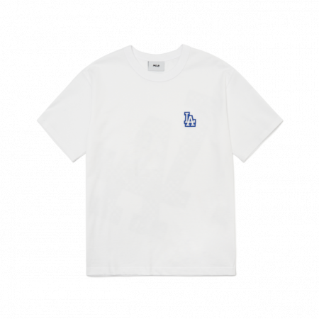 Áo phông MLB Checkerboard Back Logo Short Sleeve T-shirt LA Dodgers 3ATSM8023-07WHS