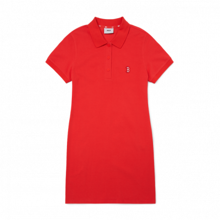 Váy MLB Women's Pique Short Sleeve Dress Boston Red Sox 3FOP00623-43RDL