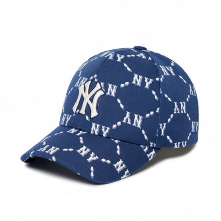 Mũ MLB Monogram Diamond Structure Ball Cap New York Yankees 3ACPM032N-50NYL