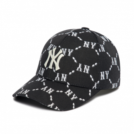 Mũ MLB Monogram Diamond Structure Ball Cap New York Yankees 3ACPM032N-50BKS