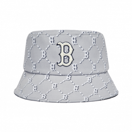 Mũ MLB Monogram Diamond Bucket Hat Boston Red Sox 3AHTM032N-43GRS