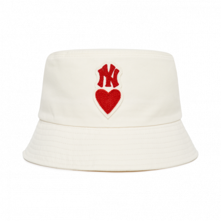 Mũ MLB heart bucket hat new york yankees 3AHTH012N-50IVS