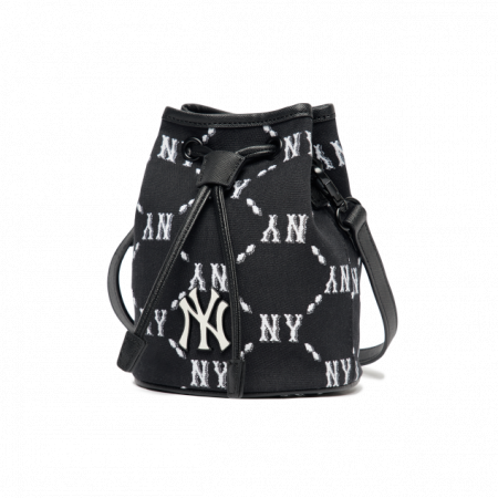 Túi MLB Monogram Diamond Jacquard Mini Bucket Bag New York Yankees 3ABMS022N-50BKS