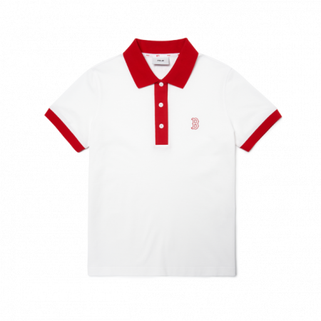 Áo phông MLB Women's Basic Slim Fit Collar T-Shirt (Setup) Boston Red Sox 3FPQ03023-43RDS