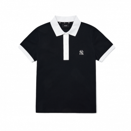 Áo phông MLB Women's Basic Slim Fit Collar T-Shirt (Setup) New York Yankees 3FPQ03023-50BKS