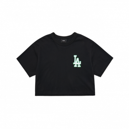 Áo croptop MLB Women's Summer Short Sleeve T-shirt LA Dodgers 3FTS42023-07BKS