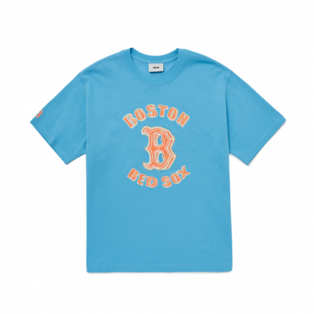 Áo phông MLB Basic Fluorescent Maca Overfit Short Sleeve T-shirt Boston Red Sox 3ATS63023-43BLN