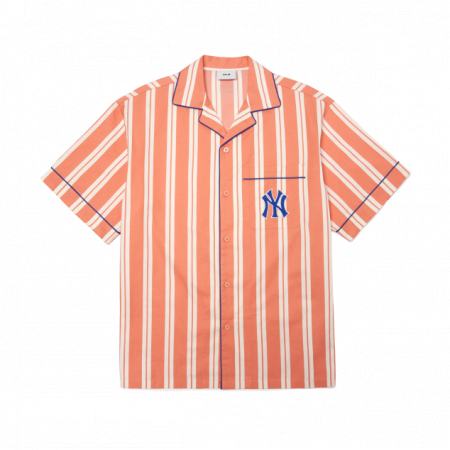 Áo sơ mi MLB Ethnic Stripe Short Sleeve Shirt New York Yankees 3AWS60123-50ORL