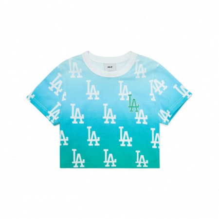 Áo phông MLB Women's Gradient Monogram Crop T-shirt LA Dodgers 3FTSM6123-07GNL