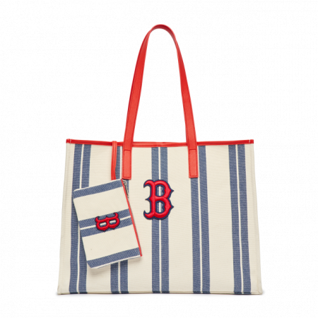 Túi MLB Ethnic Stripe Tote Bag Boston Red Sox 3AORL0323-43NYL