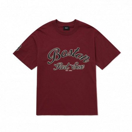 Áo phông MLB Cursive Overfit Short Sleeve T-shirt Boston Red Sox 3ATSR0224-43WIS