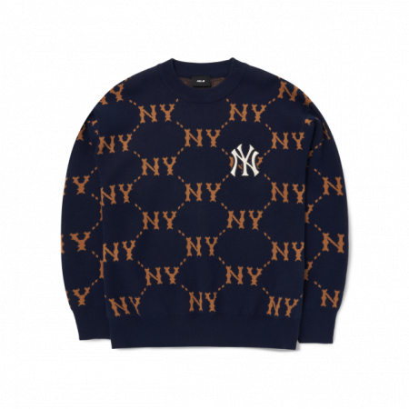 Áo nỉ MLB Diamond Monogram Sweater Pullover New York Yankees 3AKPM0226-50NYS