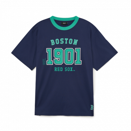 Áo MLB Varsity Number Overfit Short Sleeve T-Shirt Boston Red Sox 3ATSV0334-43NYS