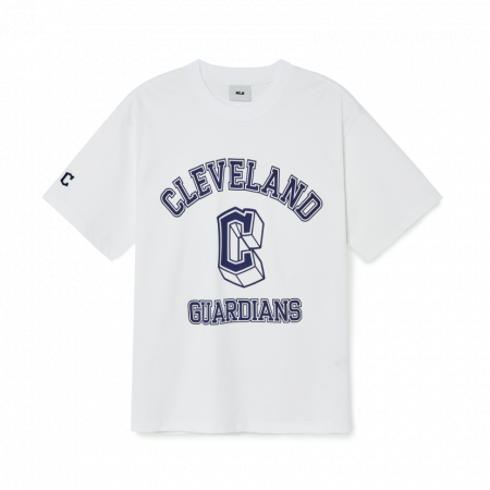 Áo phông MLB Varsity Overfit Short Sleeve T-Shirt Cleveland Guardians 3ATSV0233-45WHS