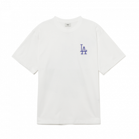 Áo phông MLB Paisley Clipped Logo Short Sleeve T-Shirt LA Dodgers 3ATSI0333-07WHS