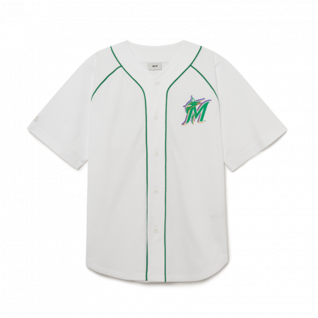 Áo MLB Sunny Beach Graphic Baseball Shirt Miami Marlins 3ABSR0133-05WHS
