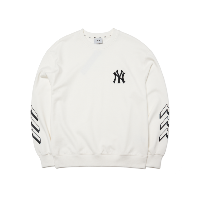 MLB Play Series Yankees Long Sleeve Loose Graffiti Sweater Unisex White 31MT07011-50W