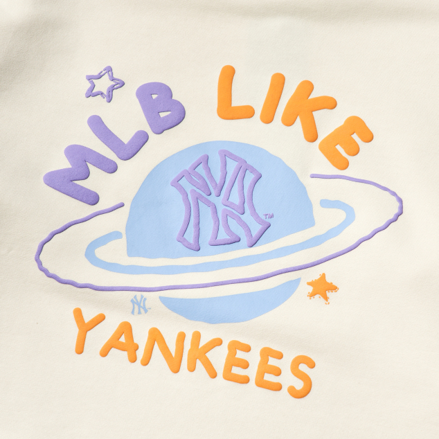 Áo nỉ MLB LIKE Planet Overfit Sweatshirt New York Yankees 3AMTL011450BKS