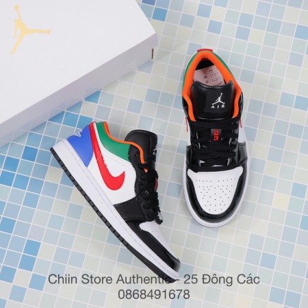 Giày Nike Jordan 1 Low Multi-Color Black Toe CZ4776-101  