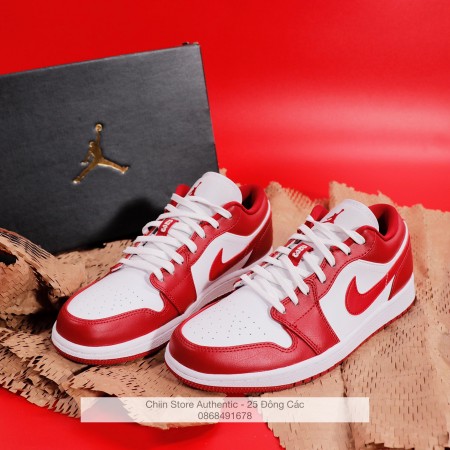 Giày Nike Air Jordan 1 Low Gym Red White 553558-611