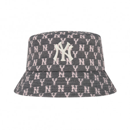 Mũ MLB Monogram Blue Jacquard Bucket Hat New York Yankees 32CPHV011-50L