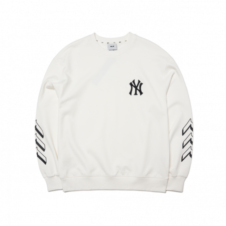Áo nỉ MLB Thin Ball Sleeve Mega Overfit Sweatshirt New York Yankees 3AMTS0514-50IVS
