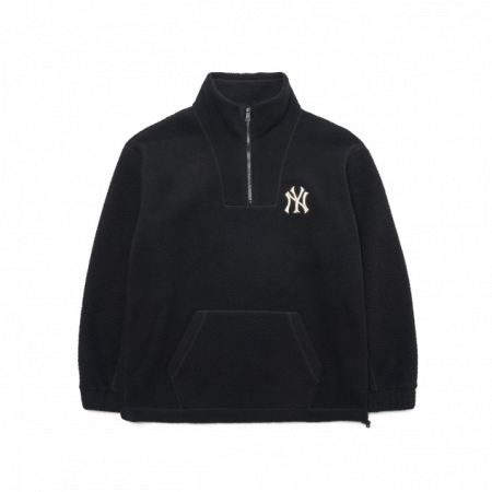 Áo nỉ MLB Logo Basic Anorak Fleece Overfit Sweatshirt New York Yankees 3AMTF5216-50BKS