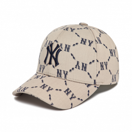 Mũ MLB Monogram Diamond Structure Ball Cap New York Yankees 3ACPM032N-50BGS